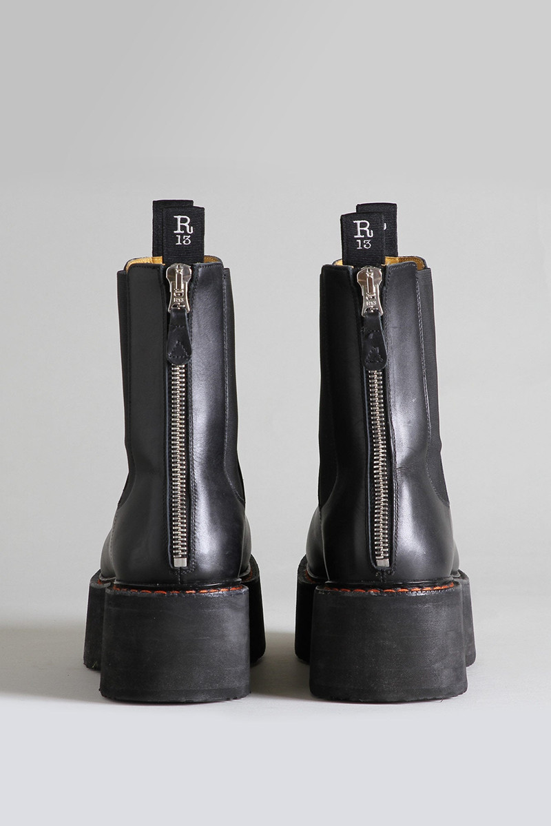 R13 DOUBLE STACK CHELSEA BOOT - BLACK | R13 outlook