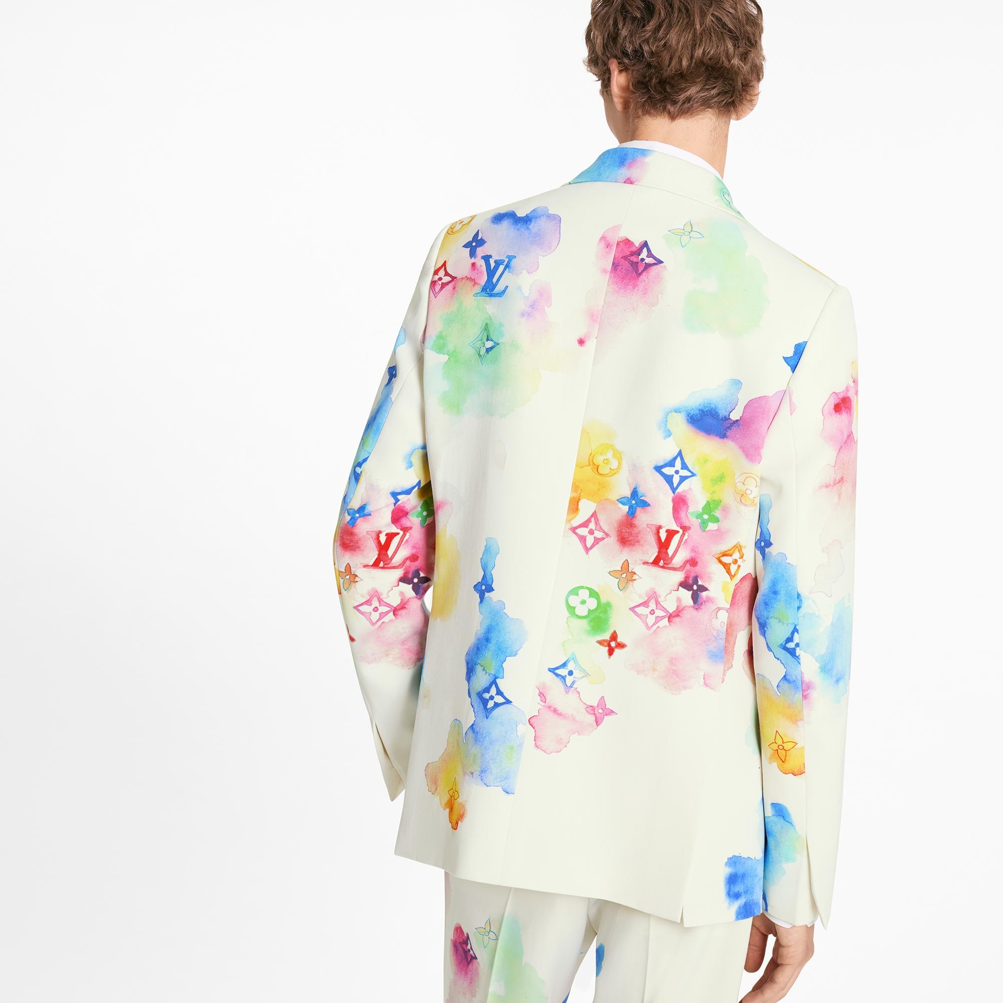 Watercolor Light Graphic Tailored Jacket - 5