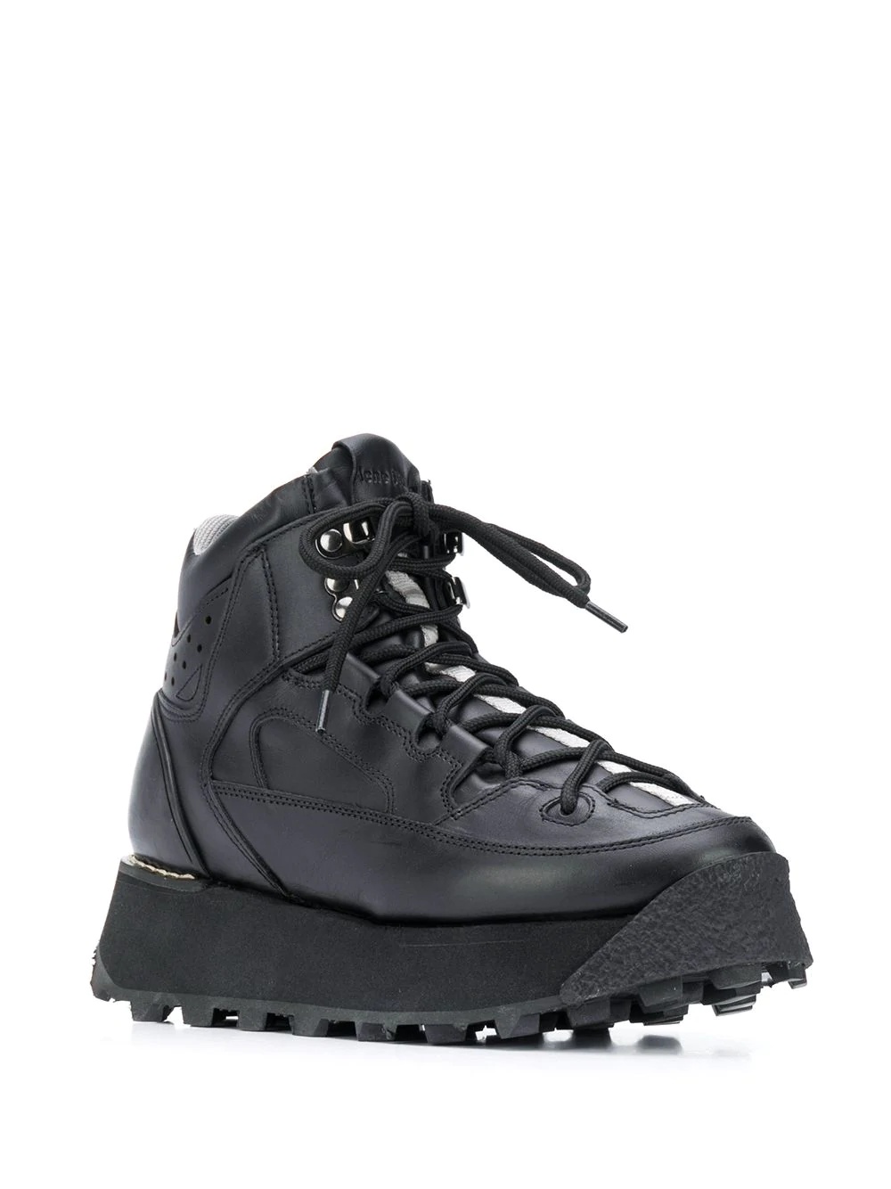 contrast-lace trekking boots - 2