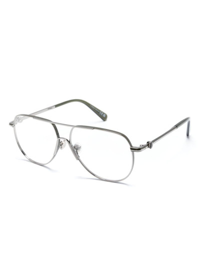 Moncler logo-plaque pilot-frame glasses outlook