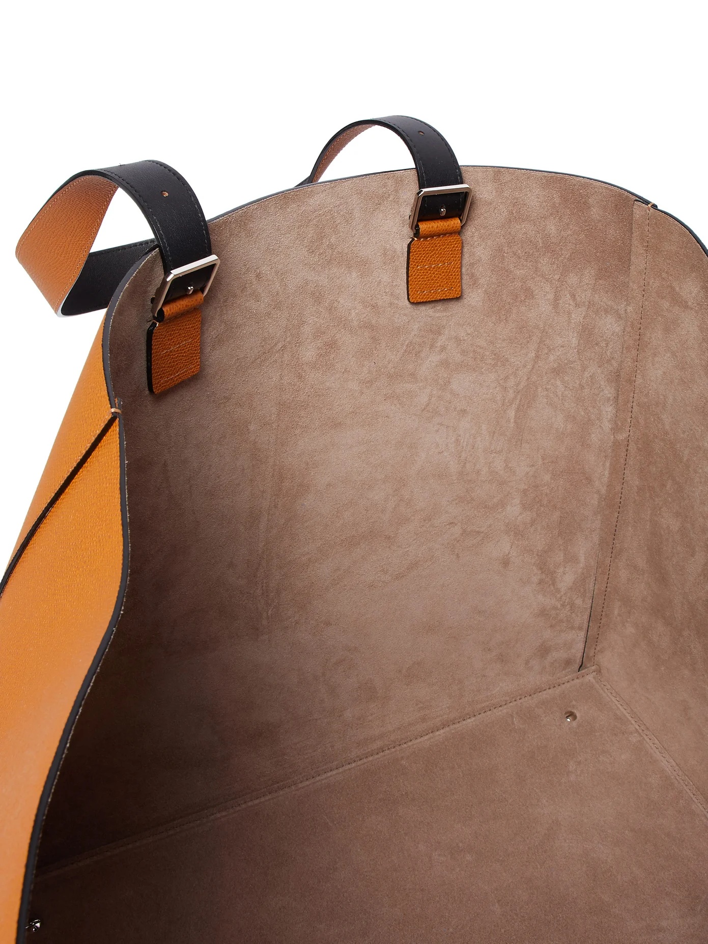 Large grained-leather tote - 5