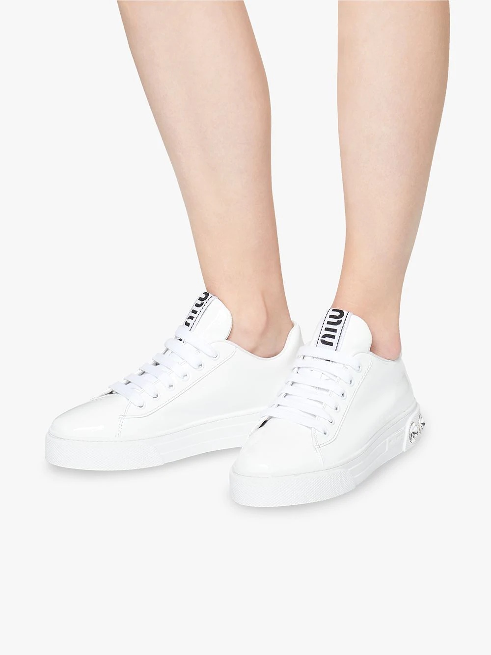 patent low-top sneakers - 5