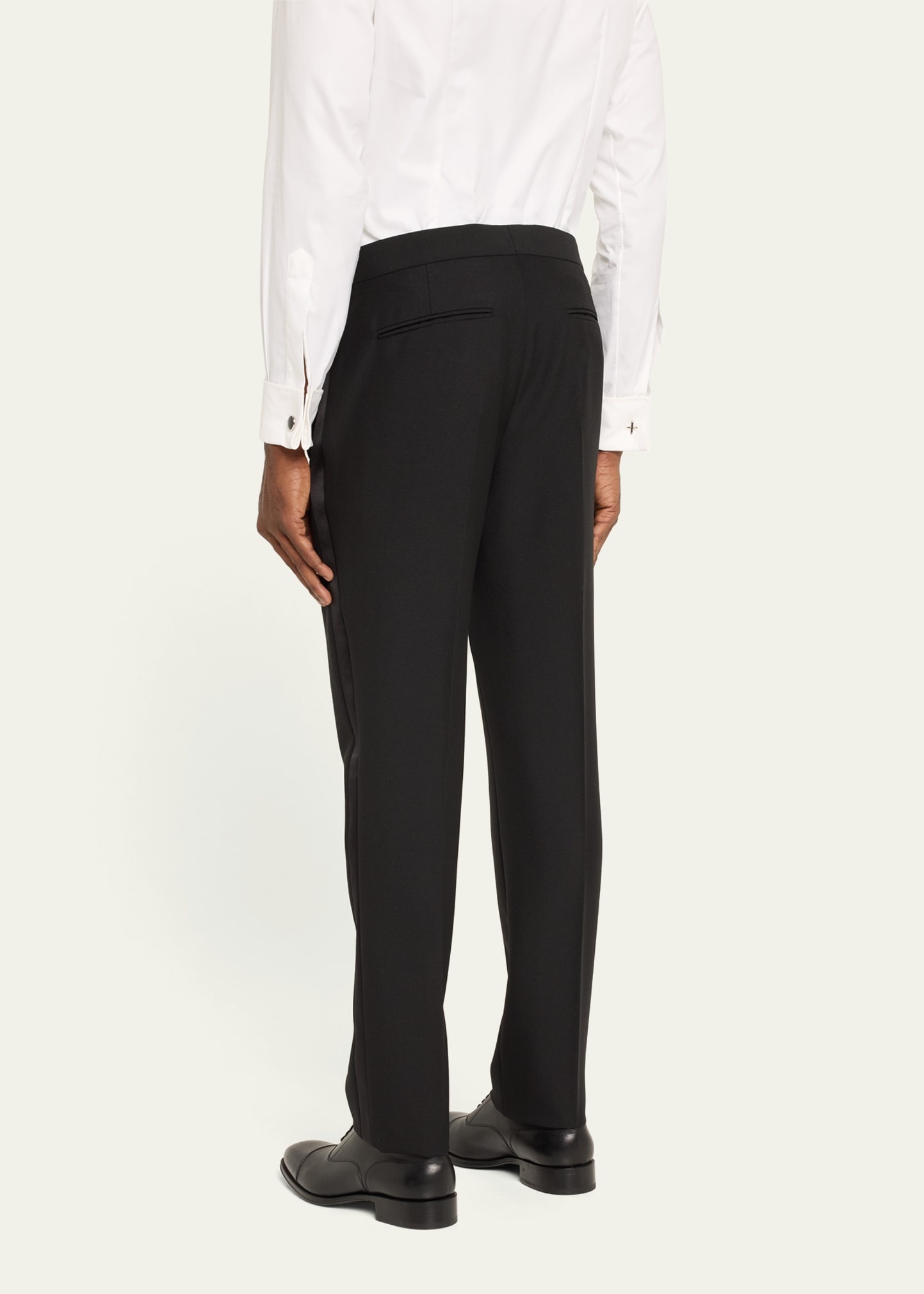 Men's Wool-Mohair Tuxedo Pants - 3