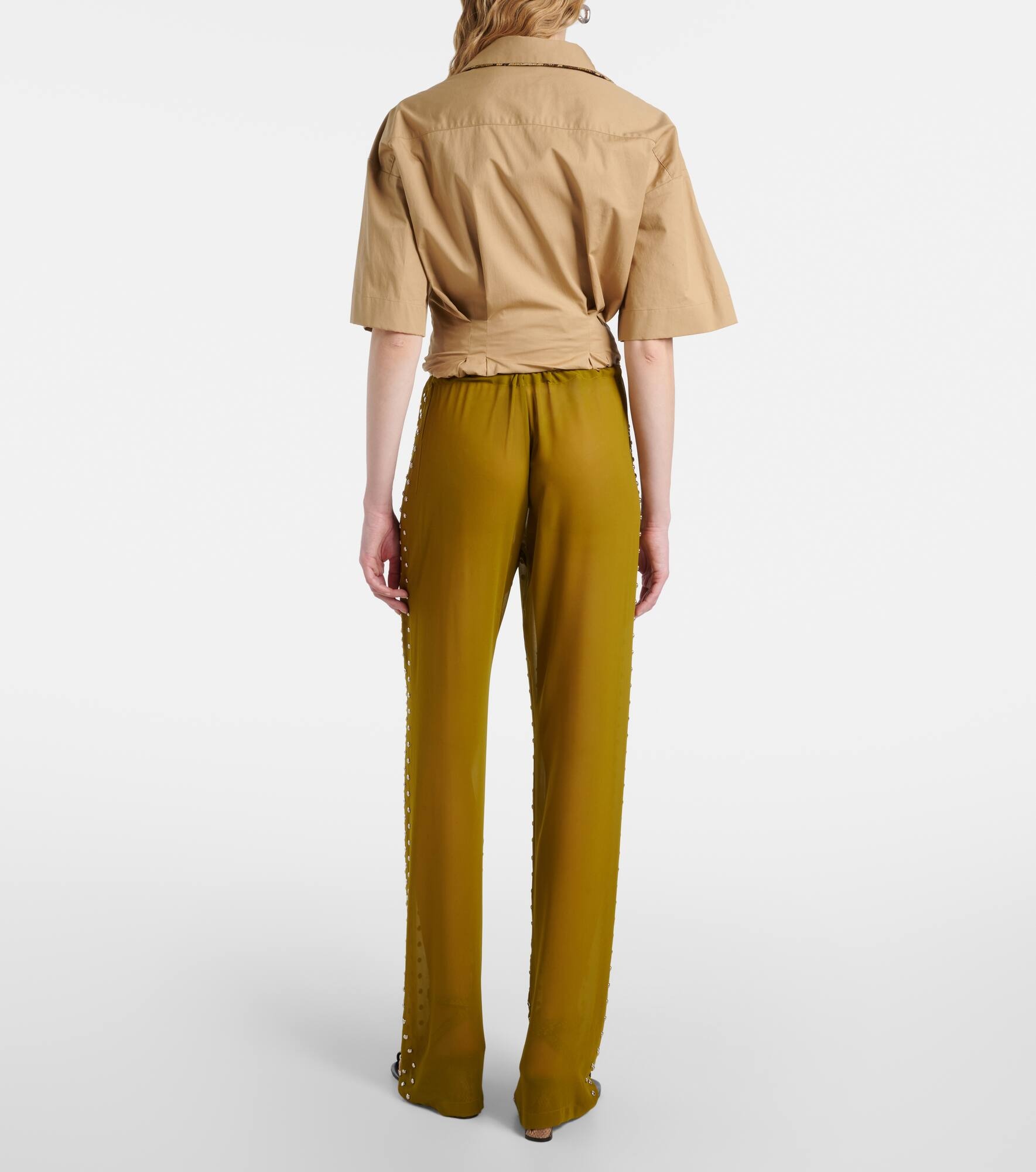 Embellished straight pants - 3