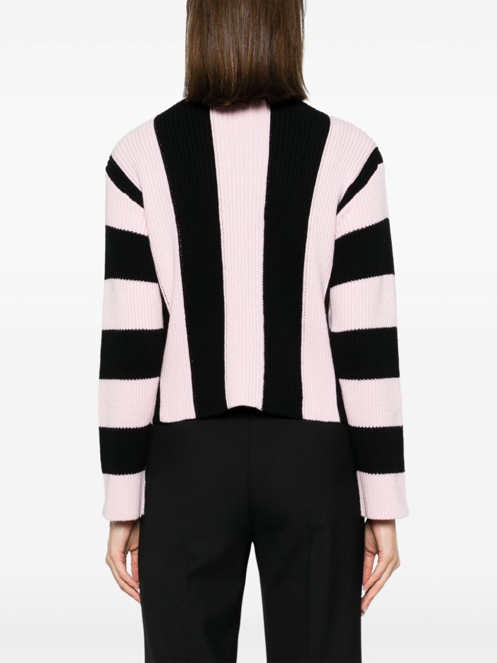 striped virgin wool jumper - 4