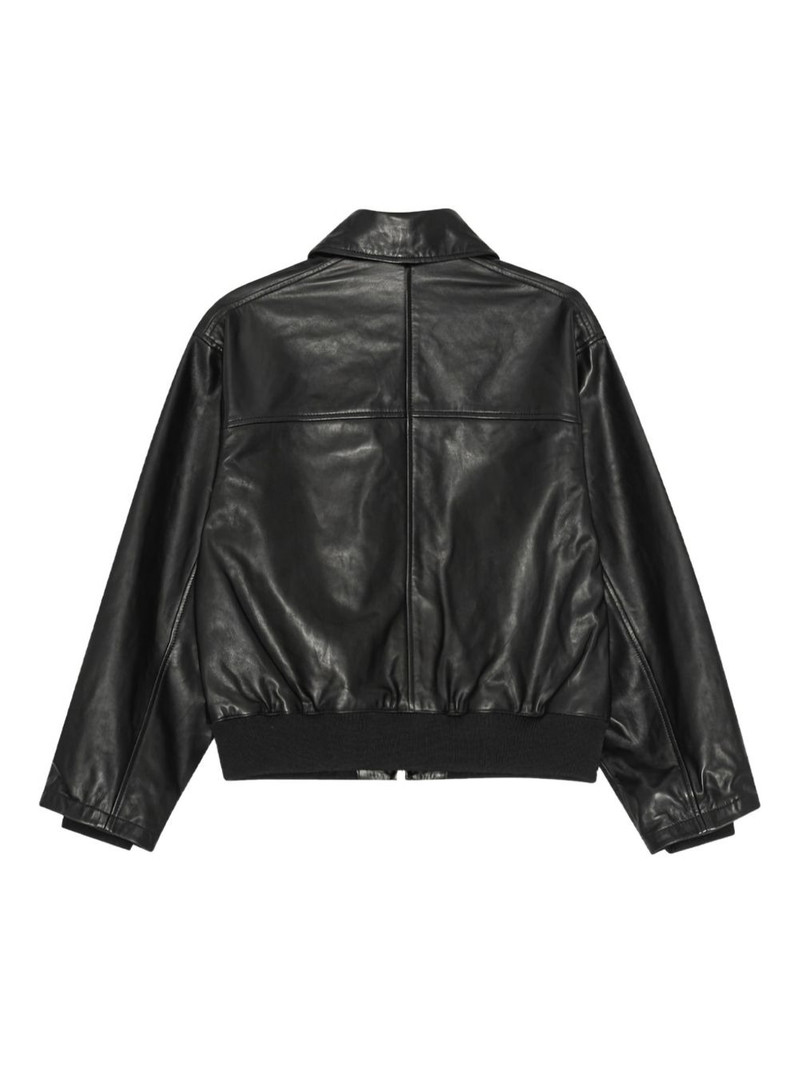 zip leather bomber jacket 6