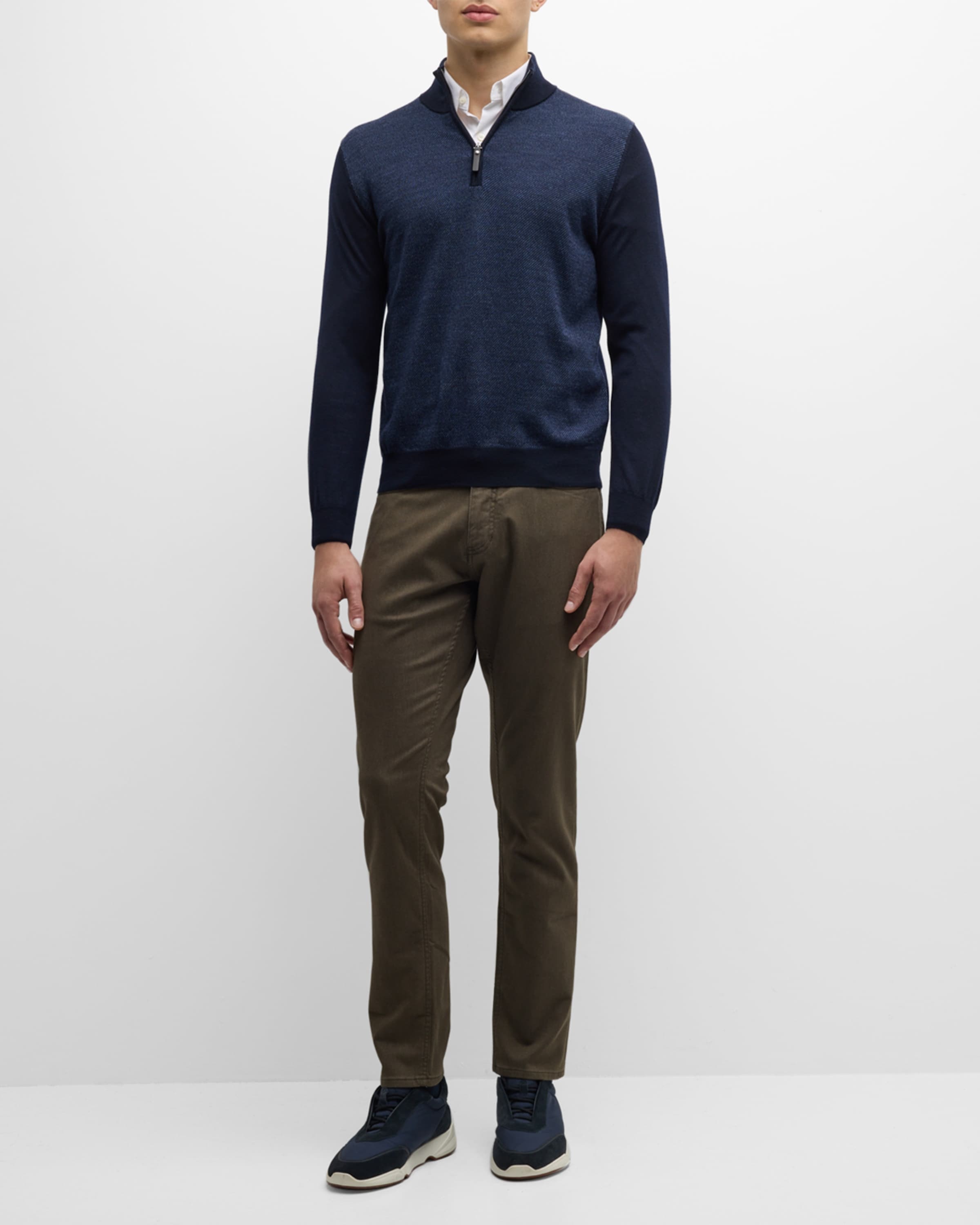 Men's Wool Quarter-Zip Sweater - 3