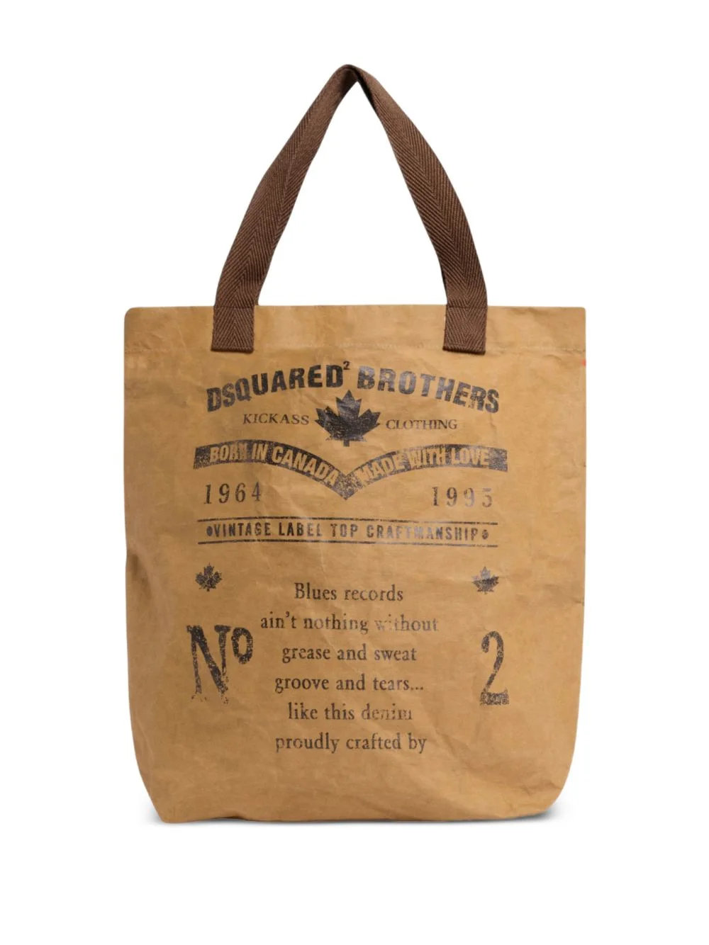 text-print tote bag - 1