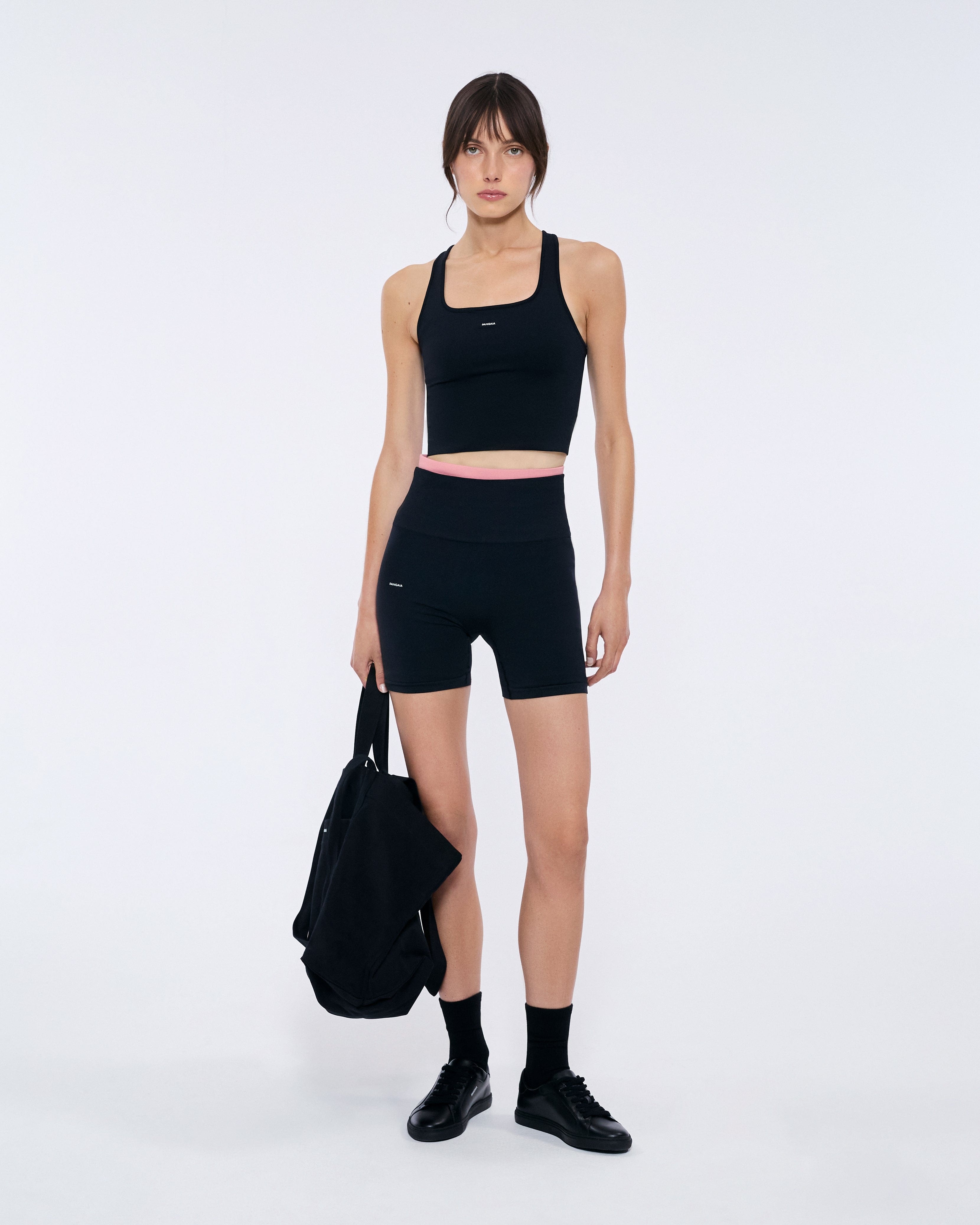 Womens Plant-Stretch Compressive Shorts - Black - 2