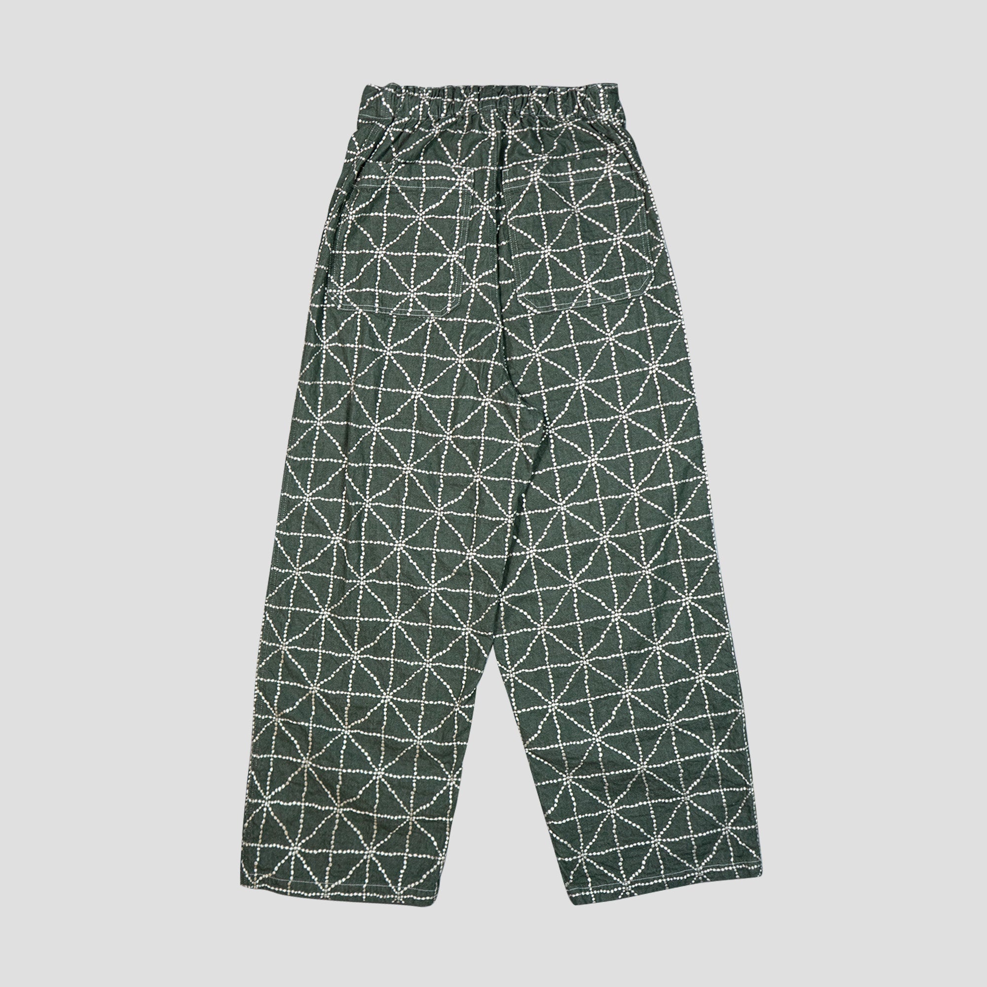 8oz COLOR DENIM FOLD DOJO W-KNEE BAGGY PANTS - 2