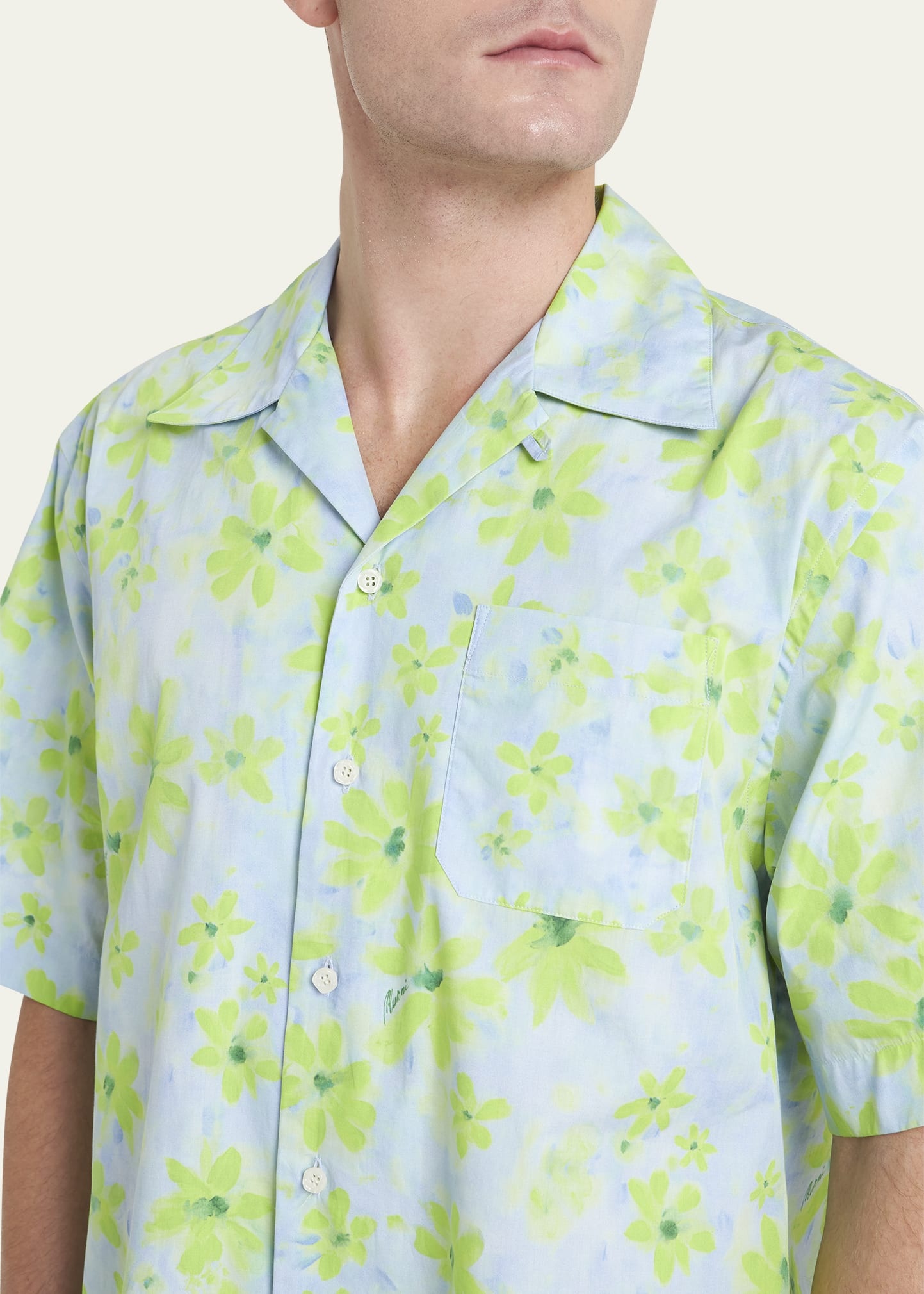 Men's Acid Floral Camp Shirt - 5