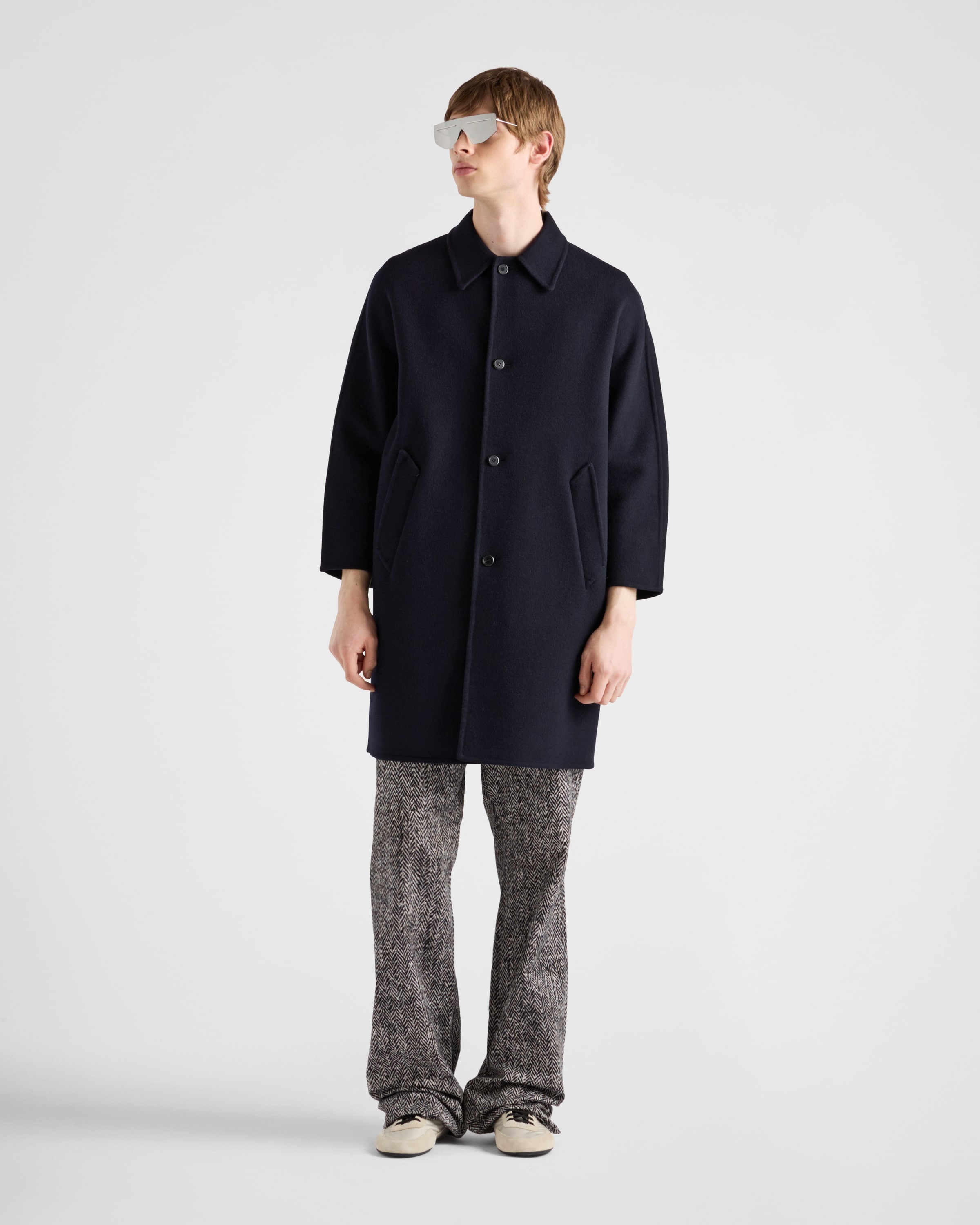 Single-breasted cashmere and wool coat - 2