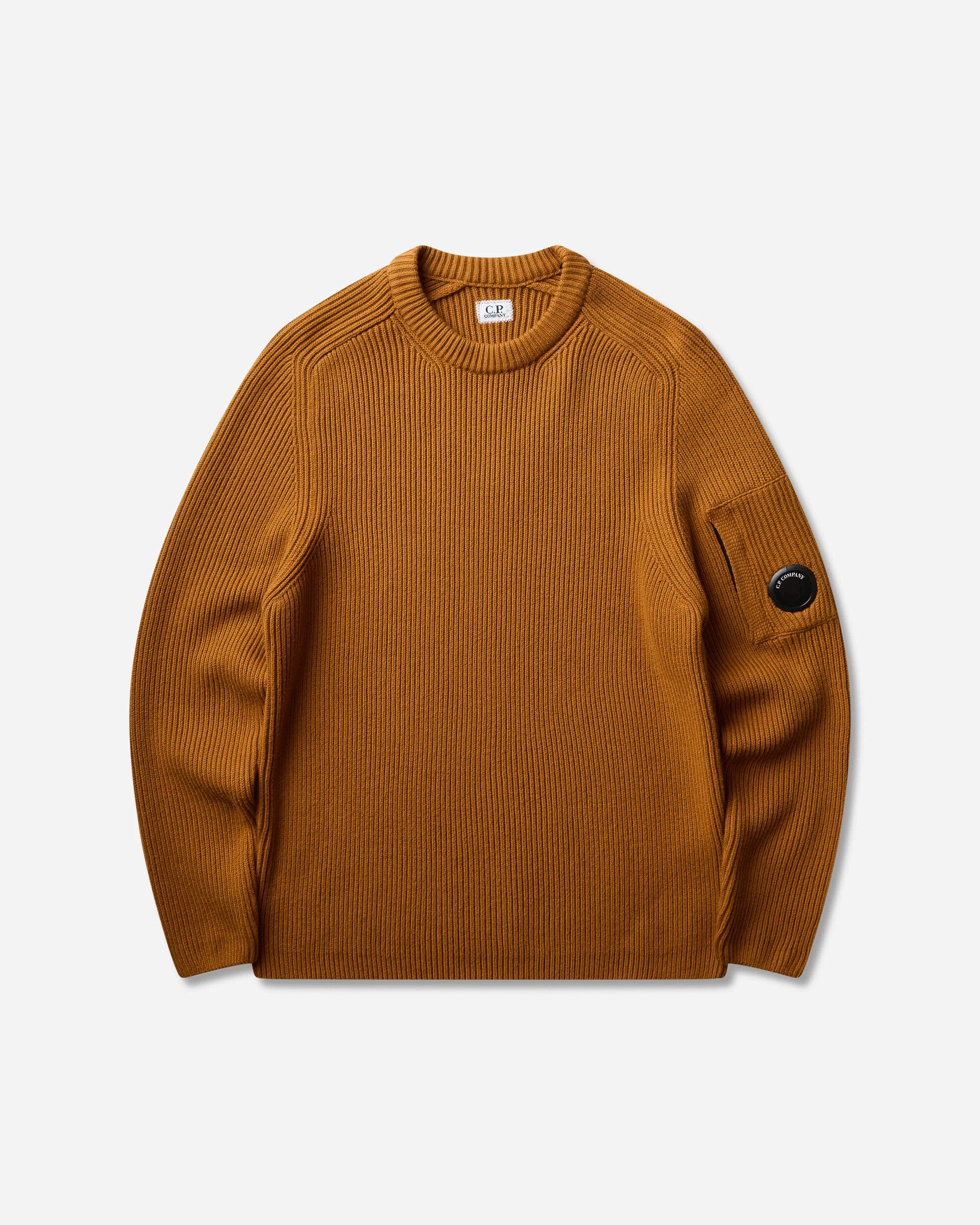Men's Full Rib Crewneck Sweater Buck Thorn Brown - 1