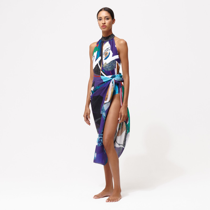 Cotton Voile Women Pareo Envoûtement - Vilebrequin x Deux Femmes Noires 4