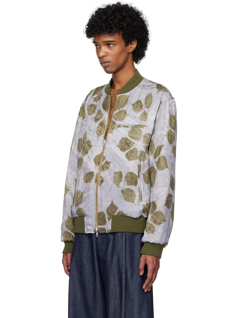 Dries Van Noten Pink Gabardine Reversible Bomber Jacket outlook