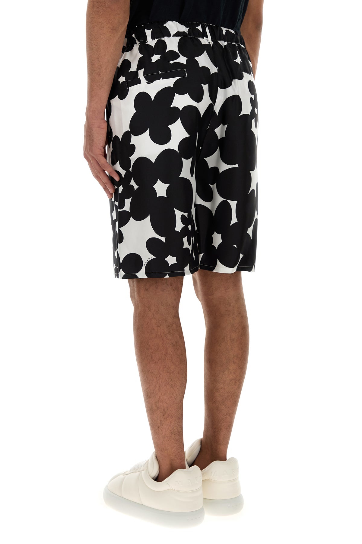 Printed silk bermuda shorts - 4