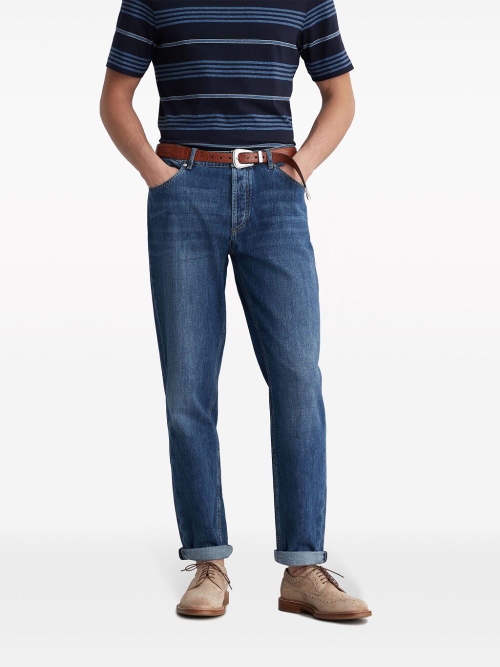 slim-cut mid-rise jeans - 3