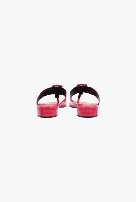 Fuchsia pink leather Sofia sandals - 3