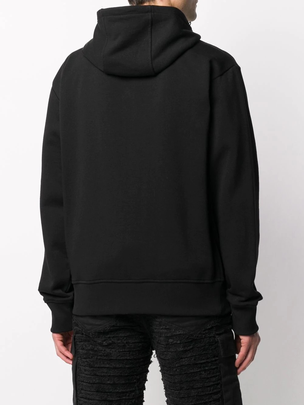 flap overlay zip hoodie - 4