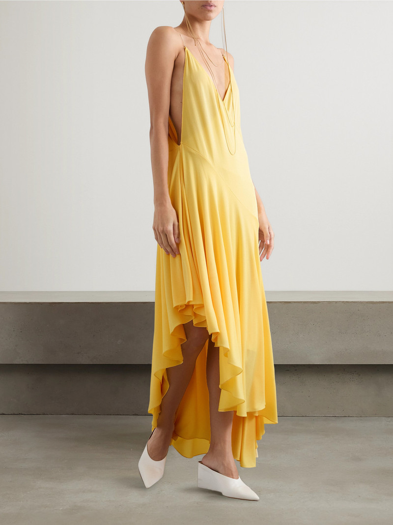 Alaïa Asymmetric Jersey Midi Dress outlook