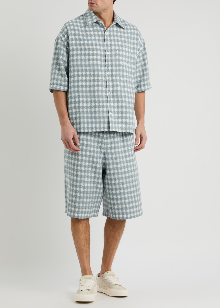 Nahmias Plaid-jacquard Woven Shirt - 4
