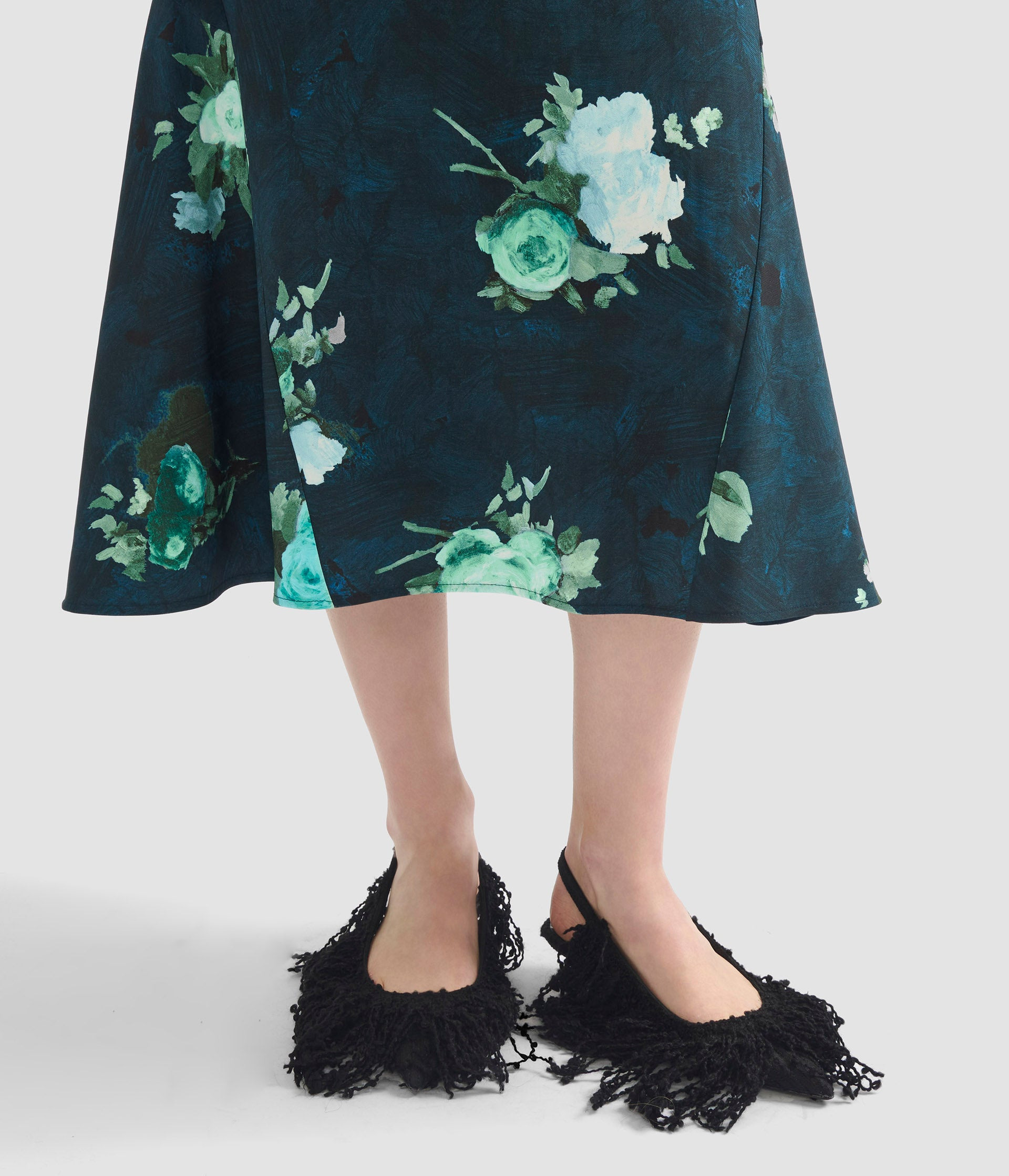 FLUTED MIDI SKIRT - 4