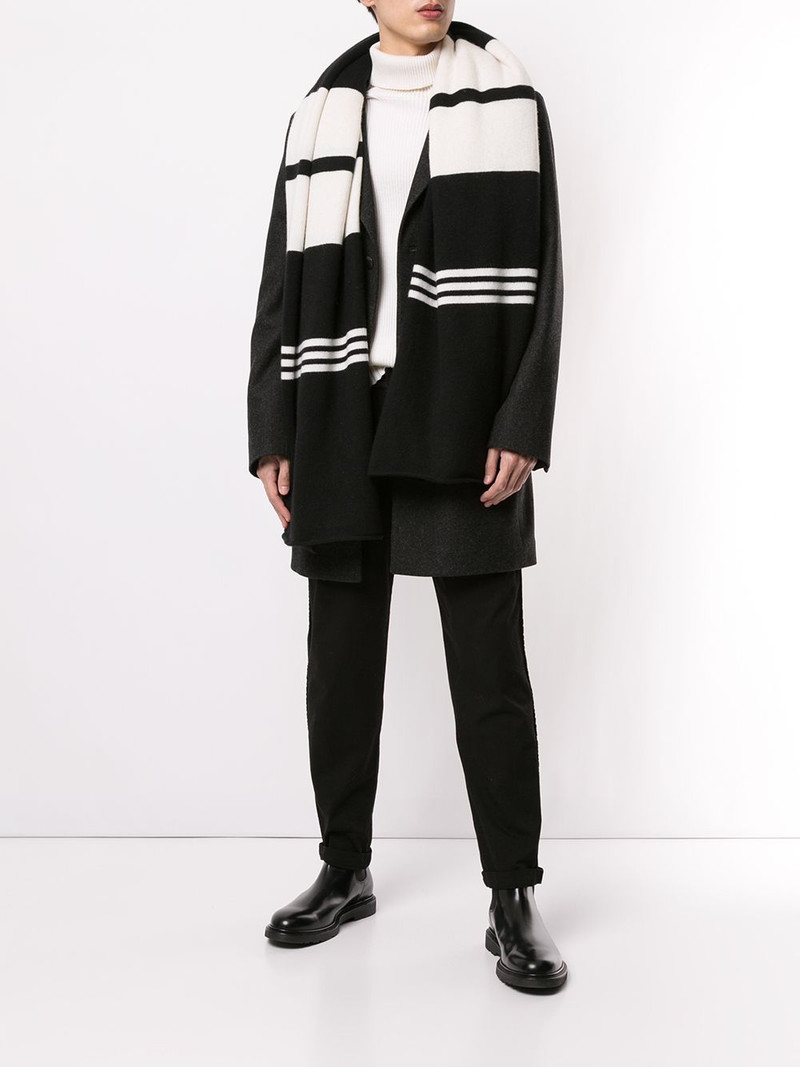 JAMES PERSE striped knit scarf outlook