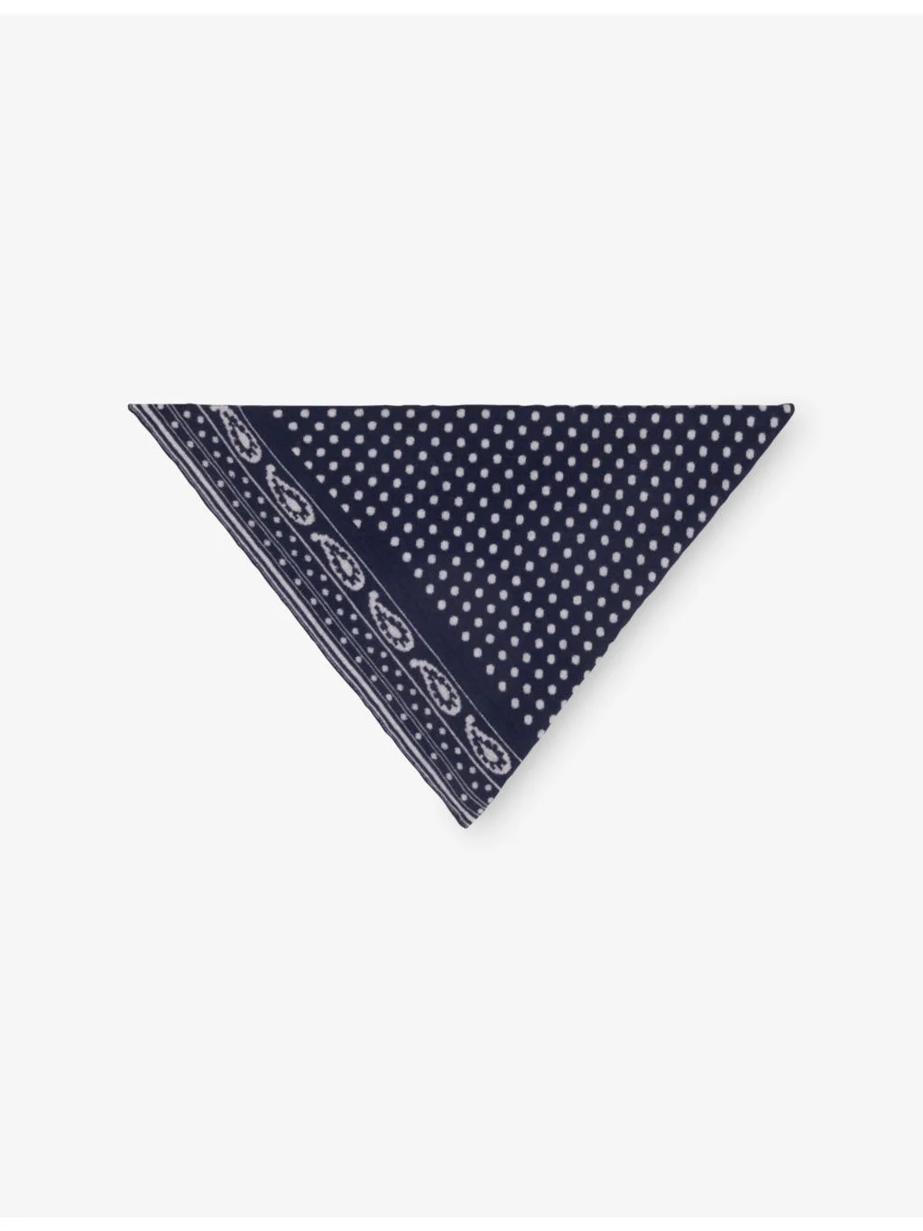 Polka-Dot Triangle Wool and Cashmere Scarf - 1