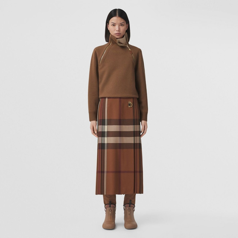 Burberry Custom Fit D-ring Detail Check Wool Kilt outlook