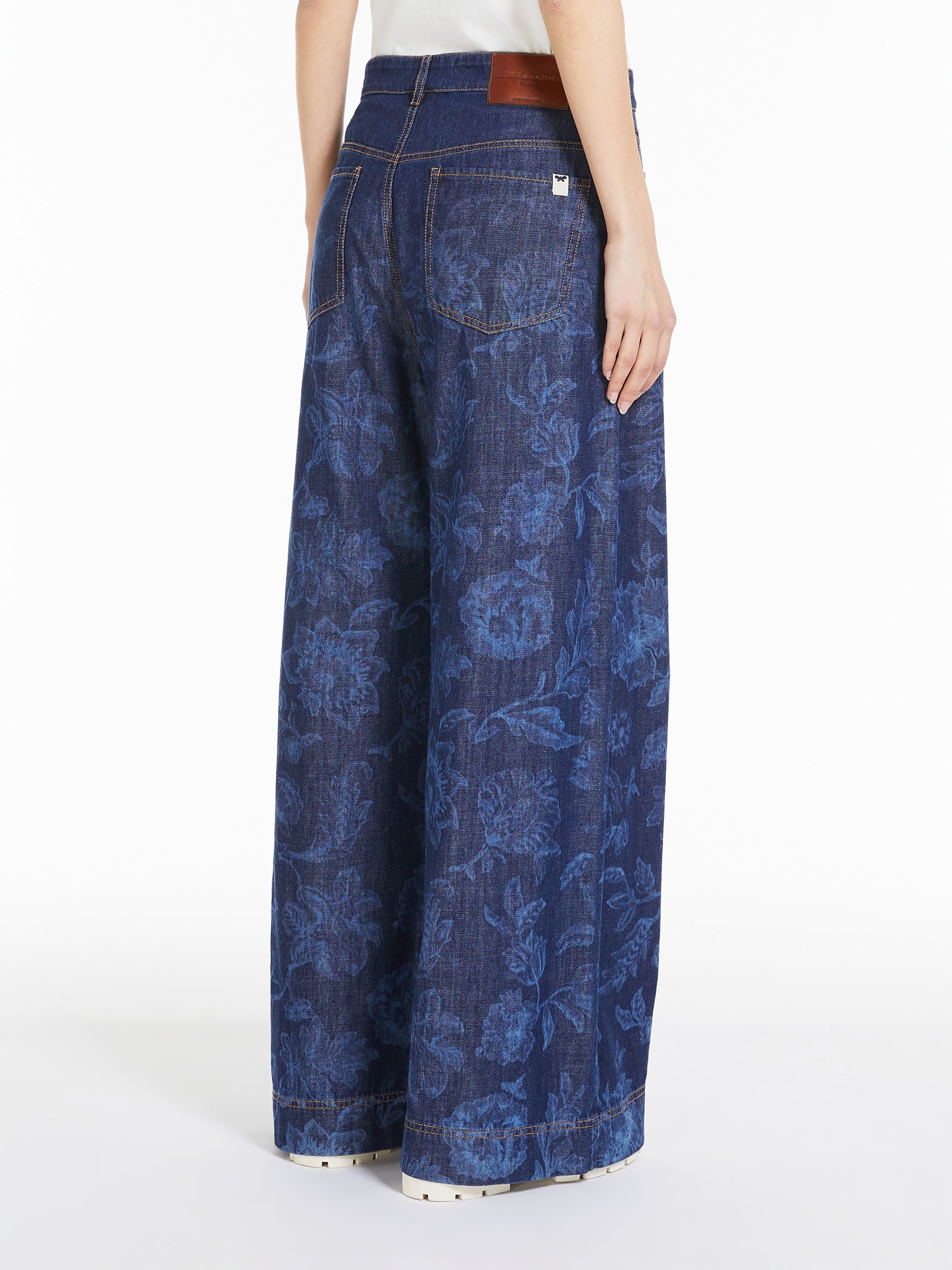 OMELIA Floral denim jeans - 4