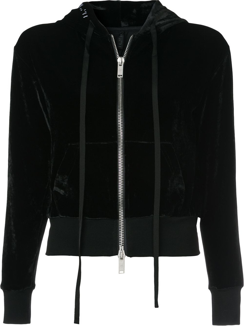 velour basic zip hoodie 1