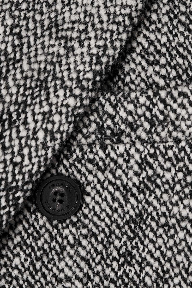 Lojimiko oversized double-breasted wool-blend bouclé coat 5