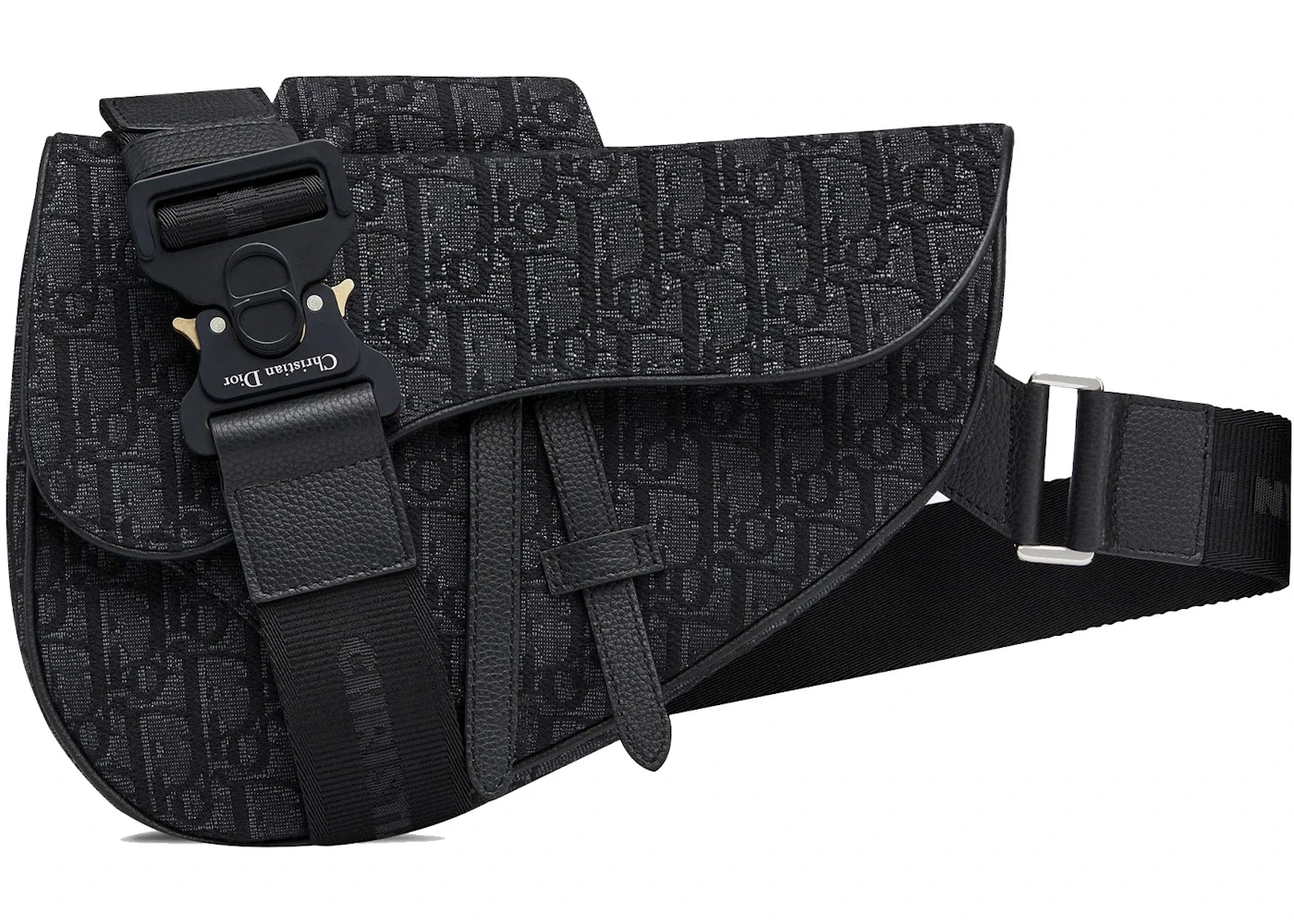 Dior Saddle Bag Oblique Jacquard Black - 1