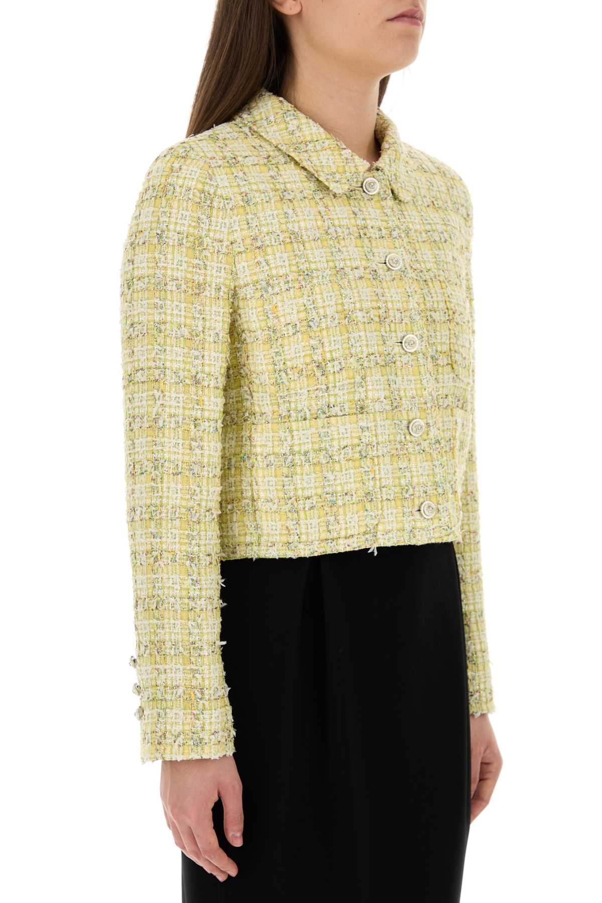 Versace Women Multicolor Tweed Blazer - 3