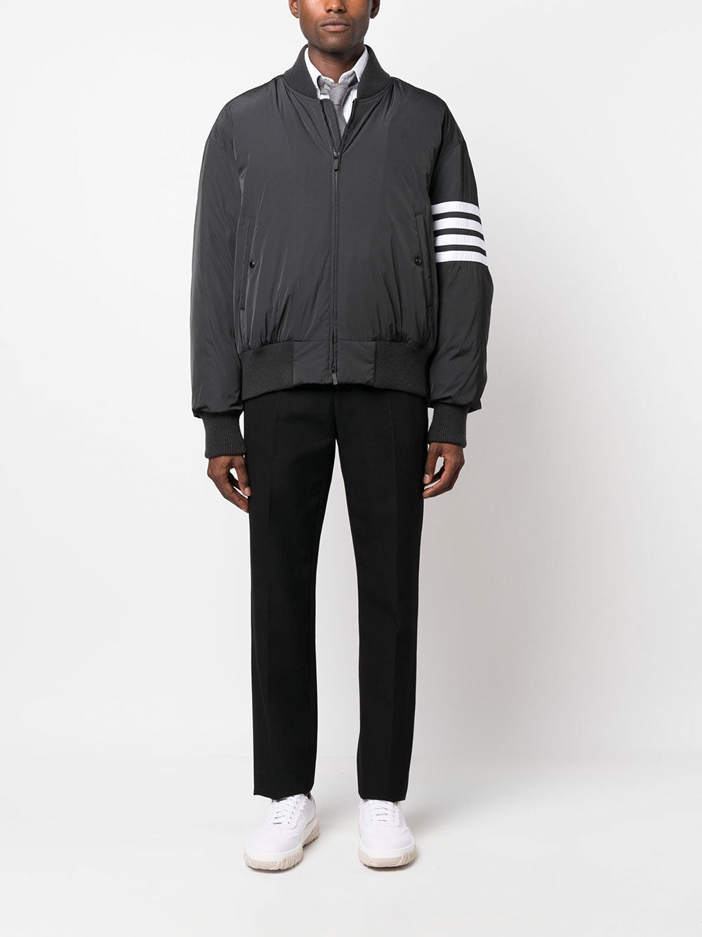 4-Bar Stripe Bomber Jacket - 7