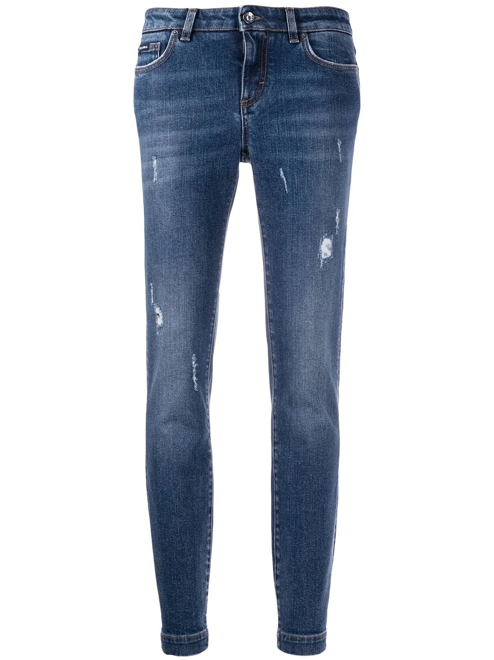 distressed skinny jeans - 1