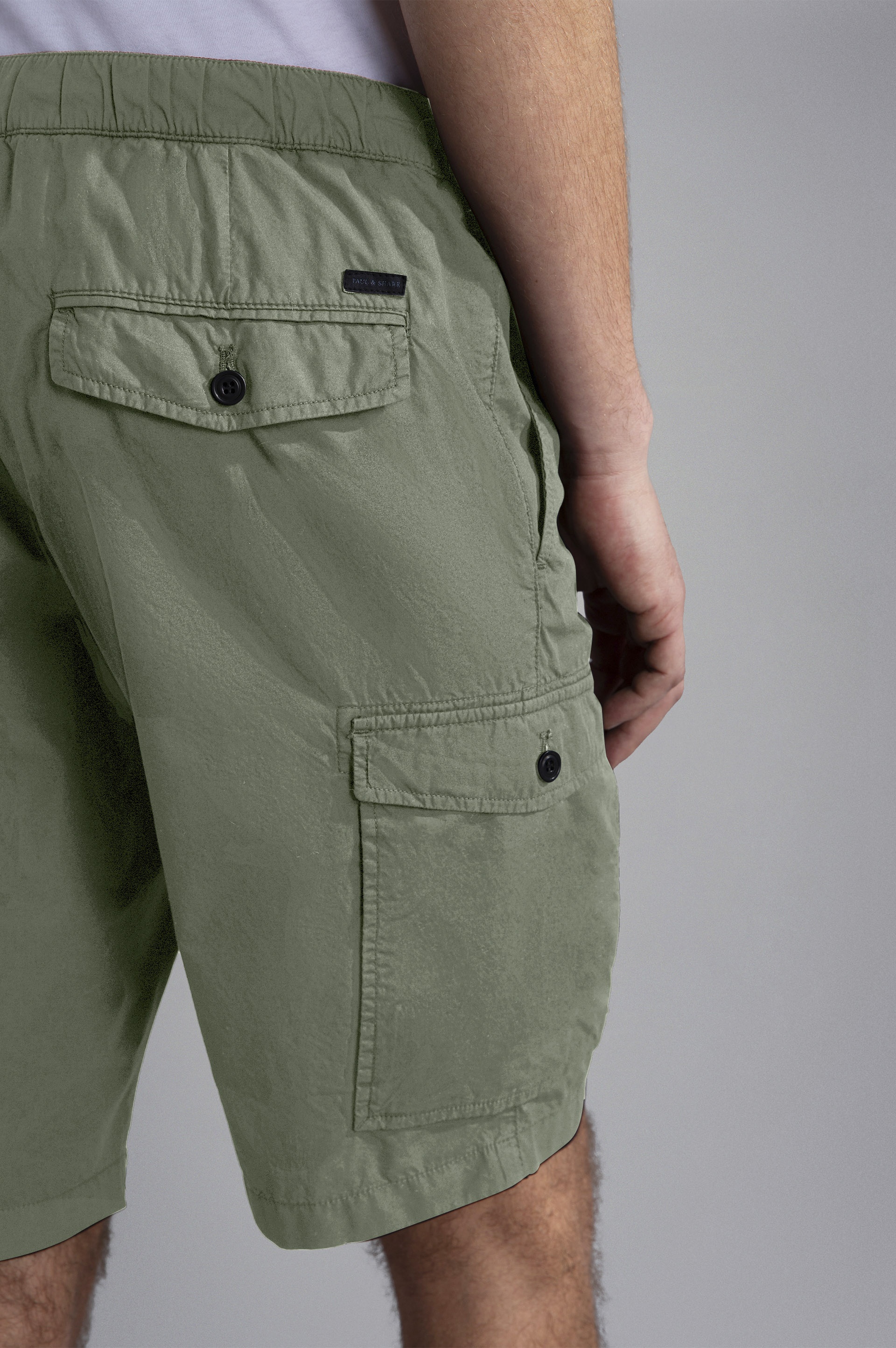 ULTRA-LIGHT POPLIN COTTON CARGO SHORTS - 4