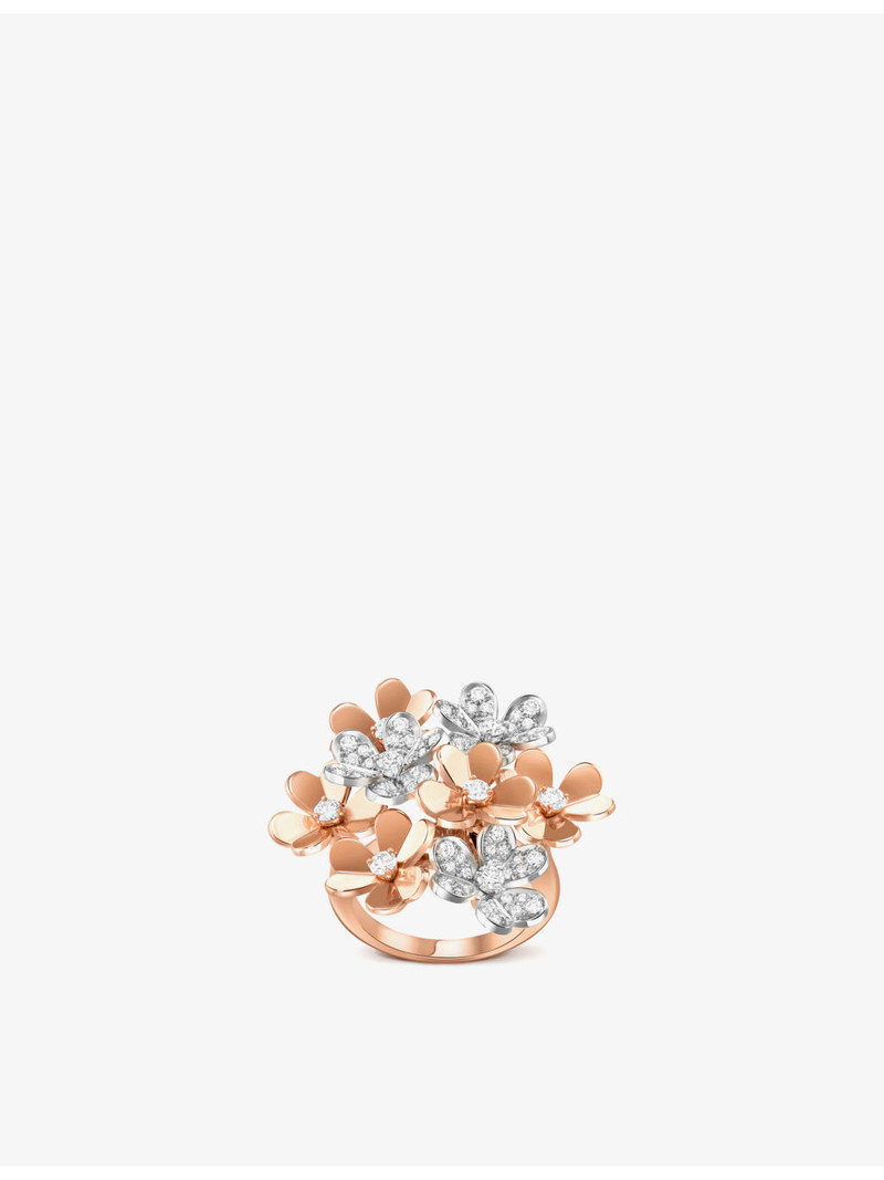 Van Cleef & Arpels Frivole 18ct rose-gold, rhodium-plated 18ct white-gold and 0.93ct diamond ring outlook