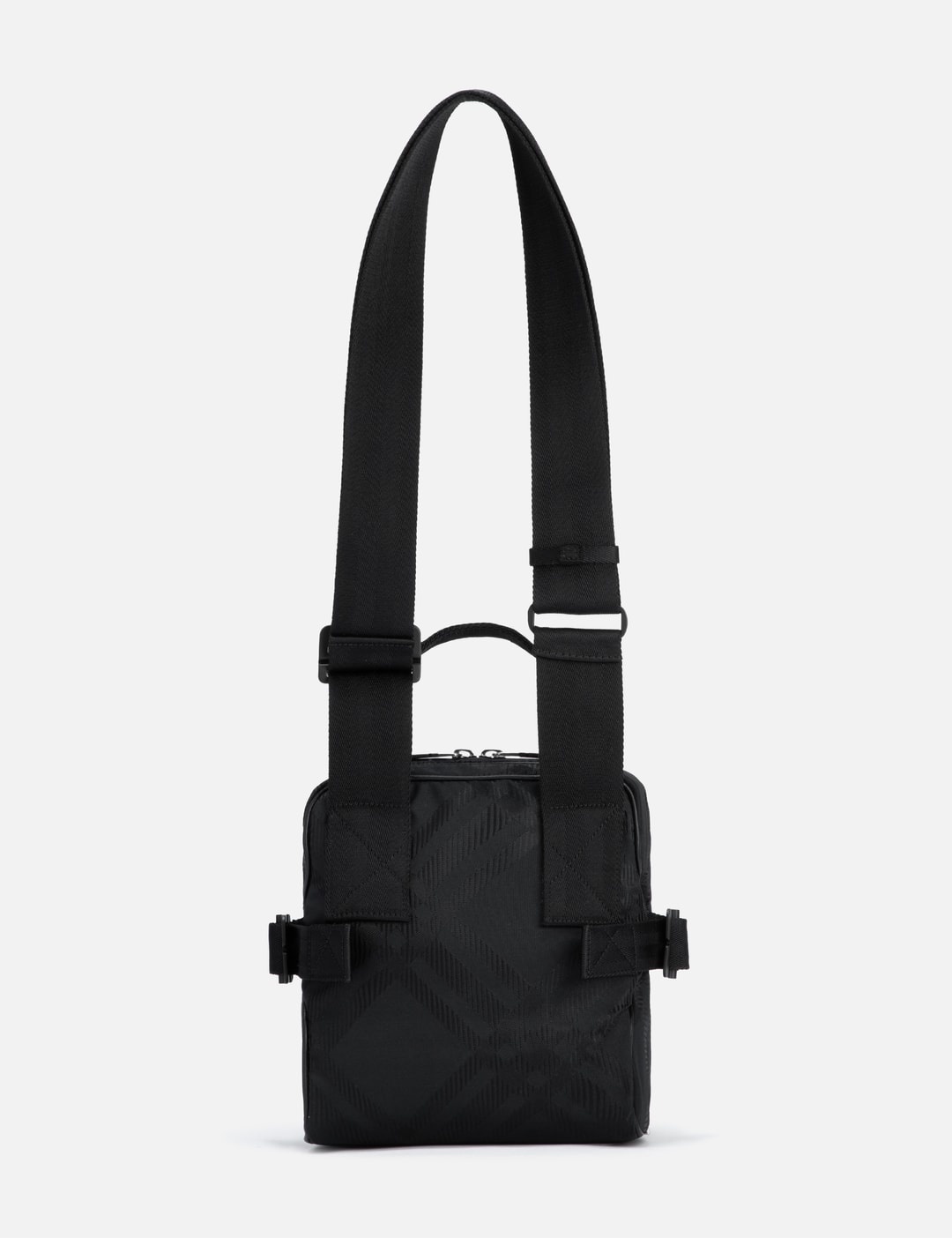 Burberry CHECK JACQUARD CROSSBODY BAG | hbx | REVERSIBLE