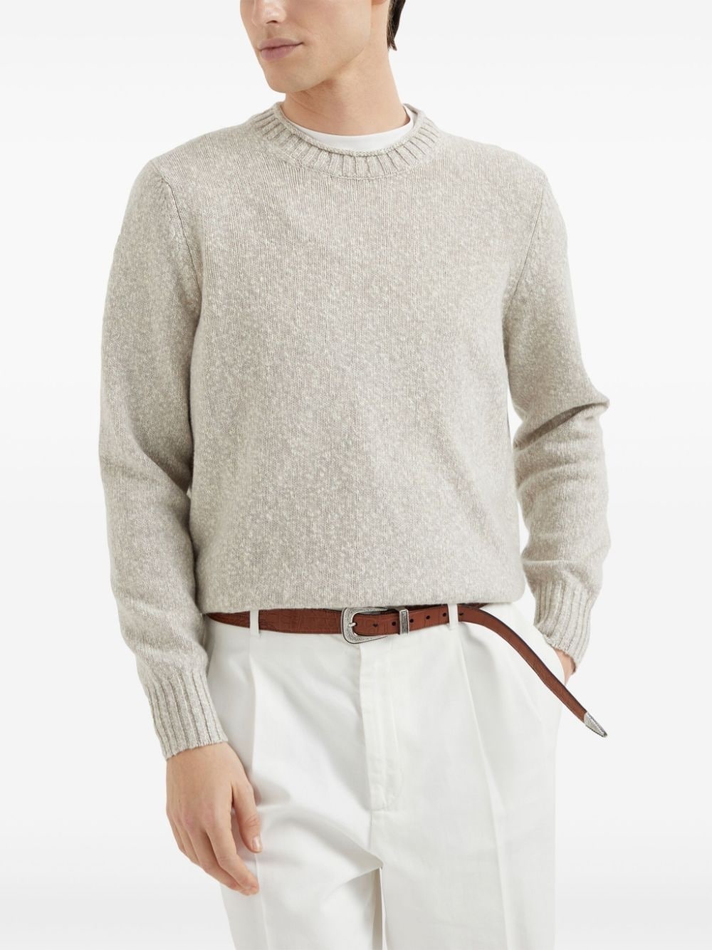 crew-neck mÃ©lange jumper - 3