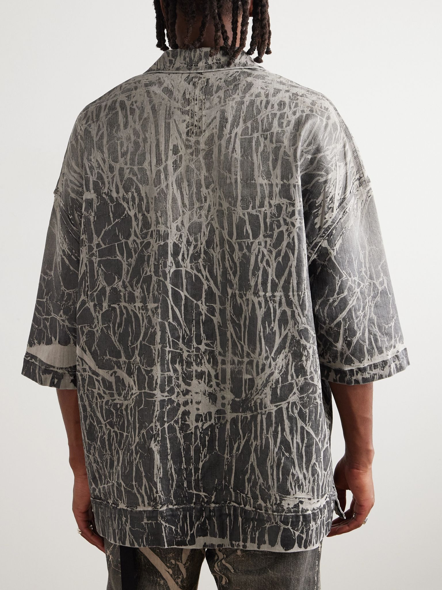 Magnum Tommy Foil-Coated Denim Shirt Black - 4