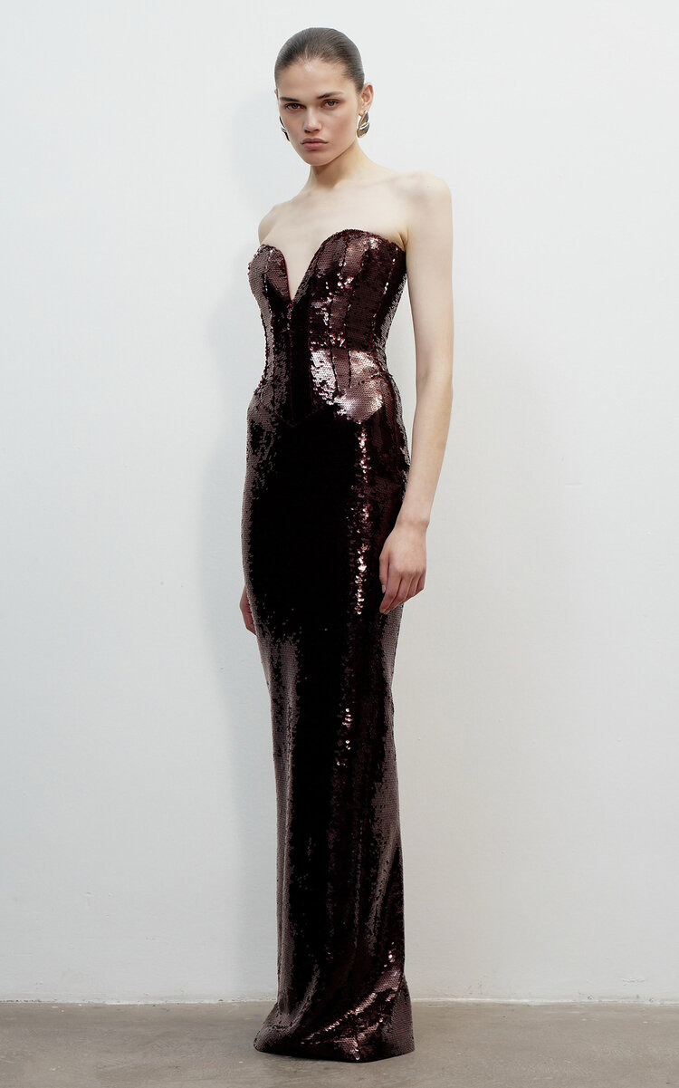 Azzurra Strapless Gown burgundy - 2