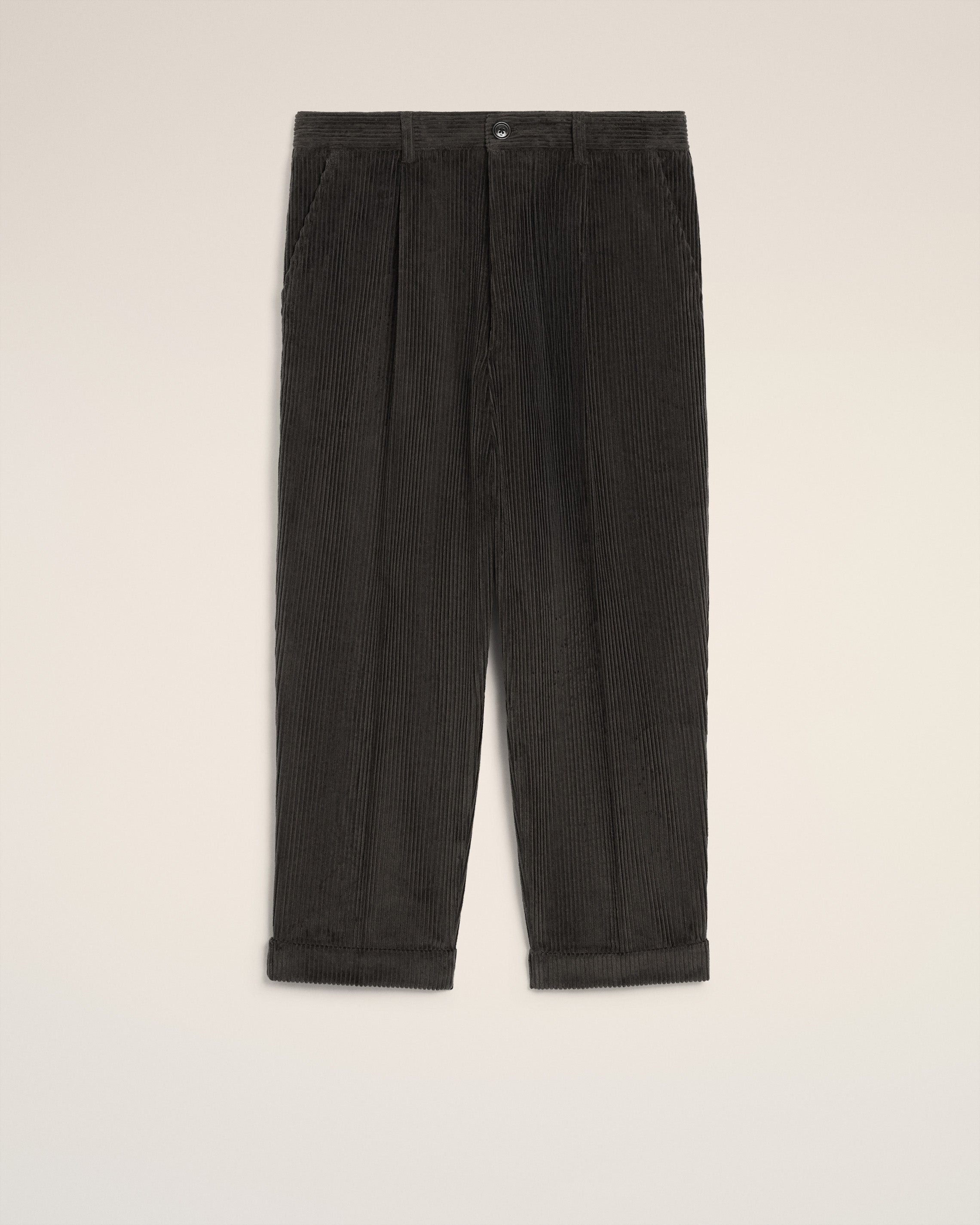 BLACK COTTON CARROT OVERSIZED TROUSERS - 9