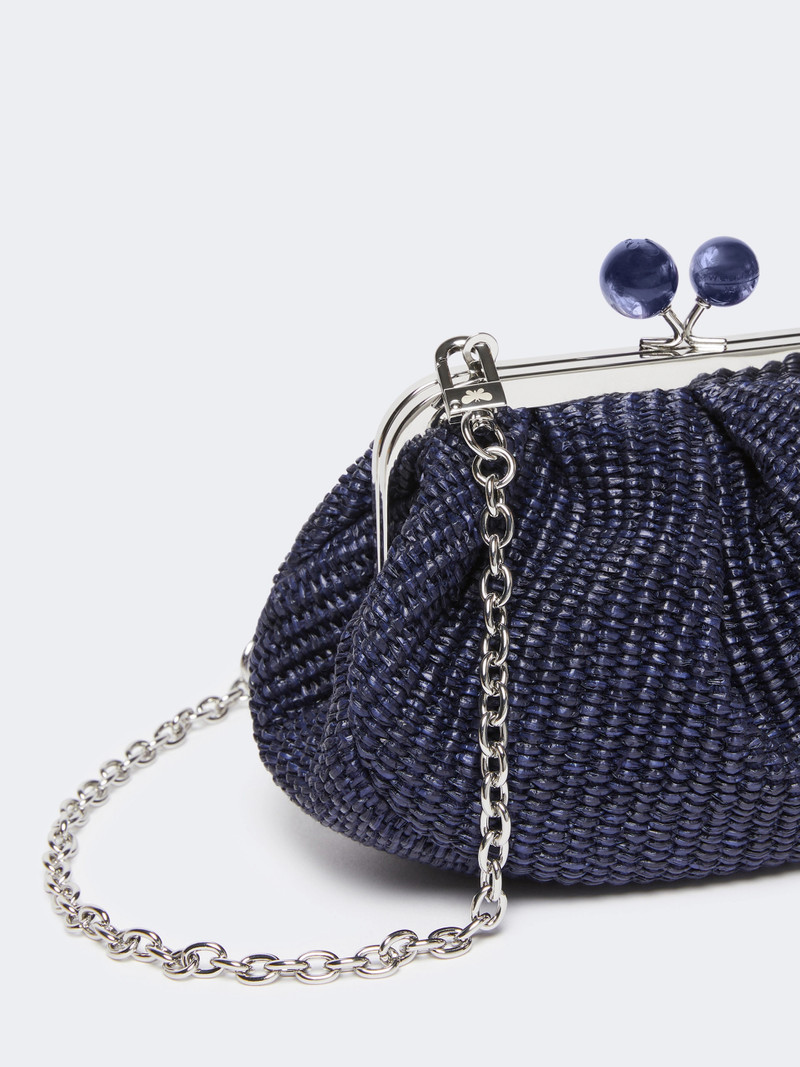PALMAS Small raffia-effect Pasticcino Bag - ULTRAMARINE 4
