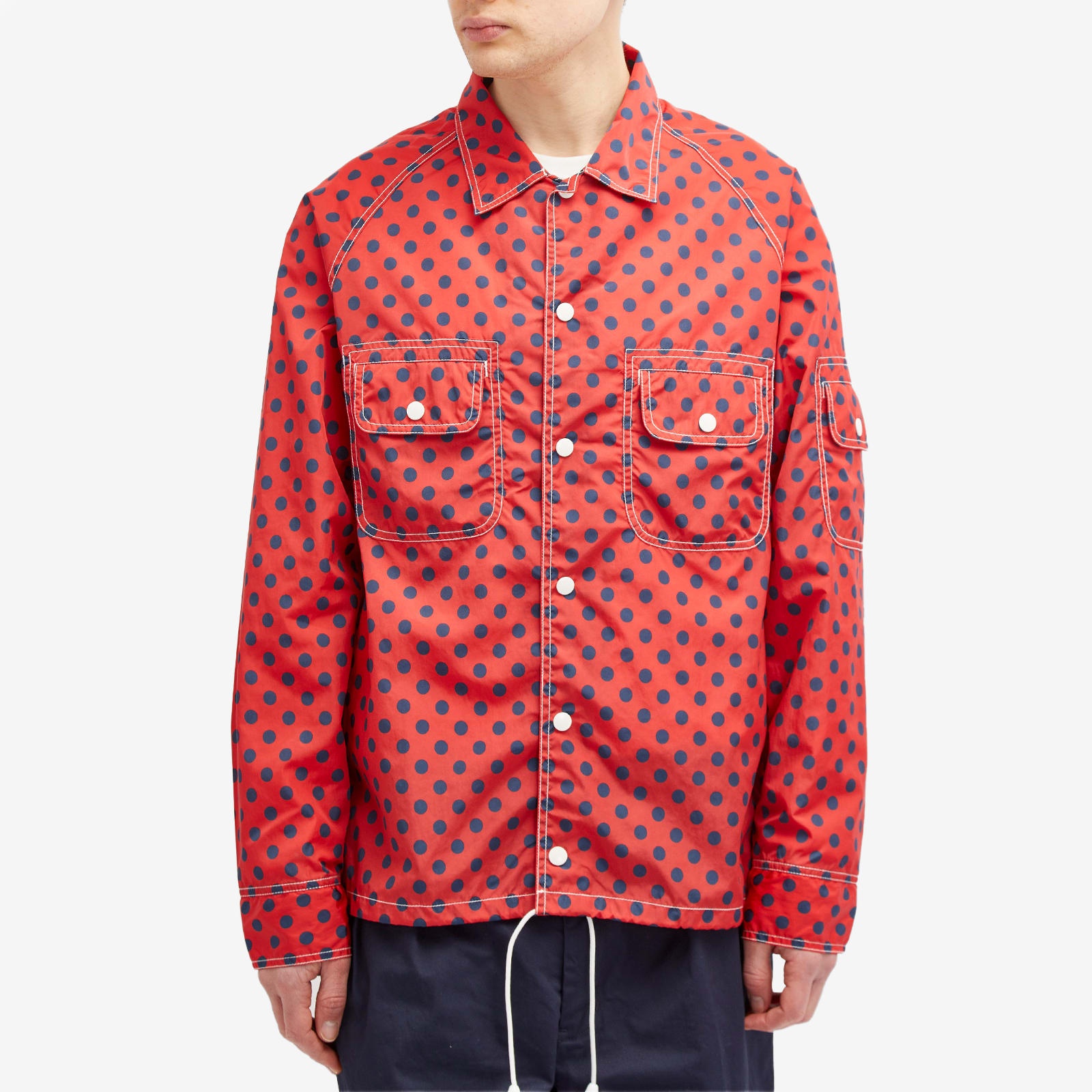 Beams Plus Polka Dot Sports Shirt Jacket - 2