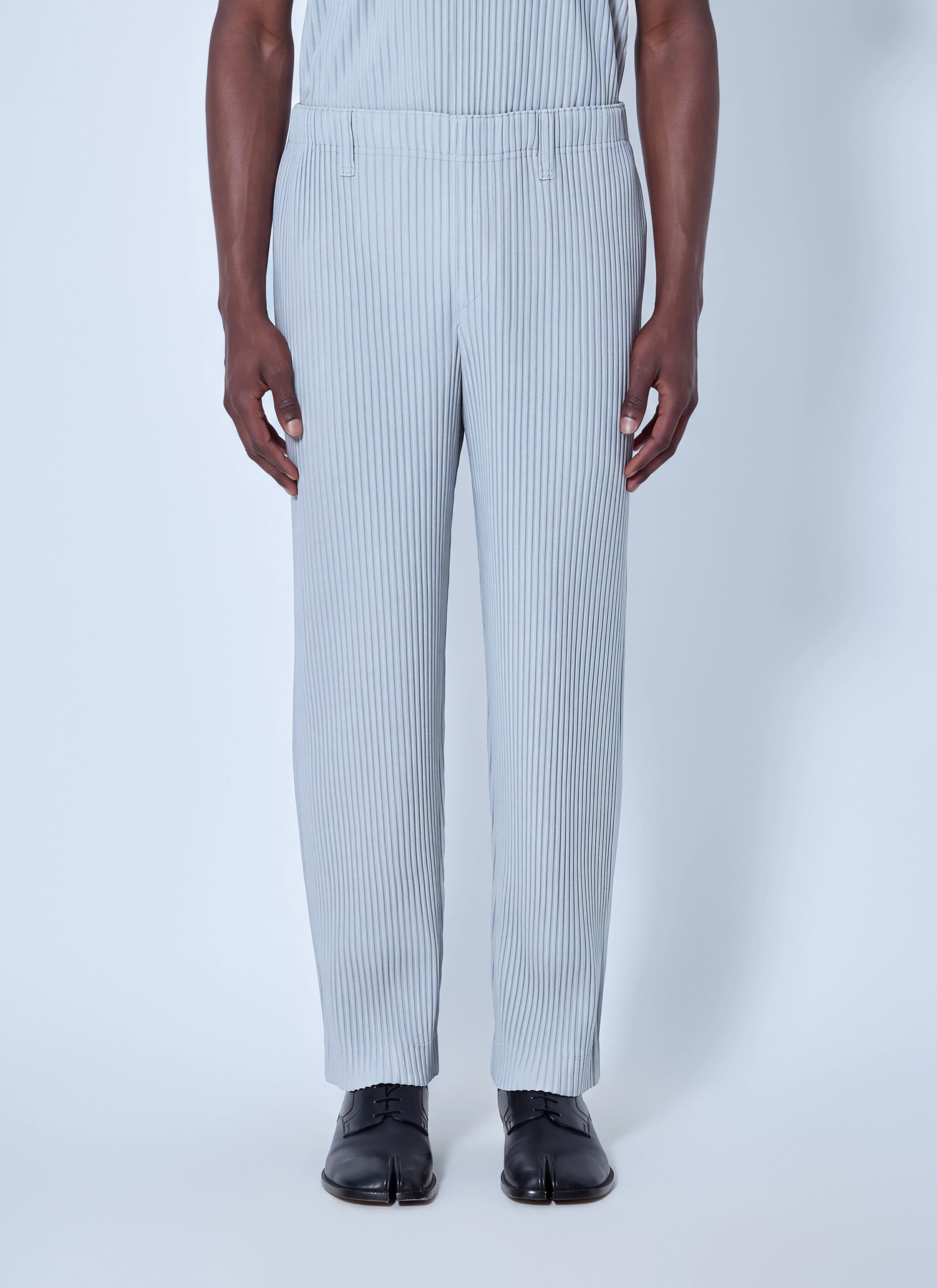 Pleated Cropped Pants - 1