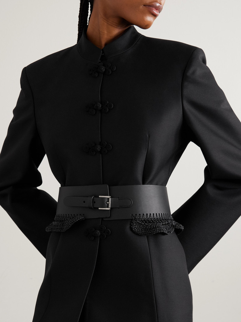 Anderson's Crochet-trimmed Leather Waist Belt outlook