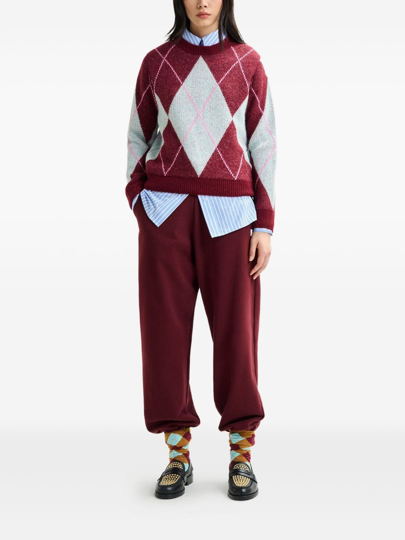 ESSENTIEL ANTWERP diamond-pattern crew-neck sweater outlook