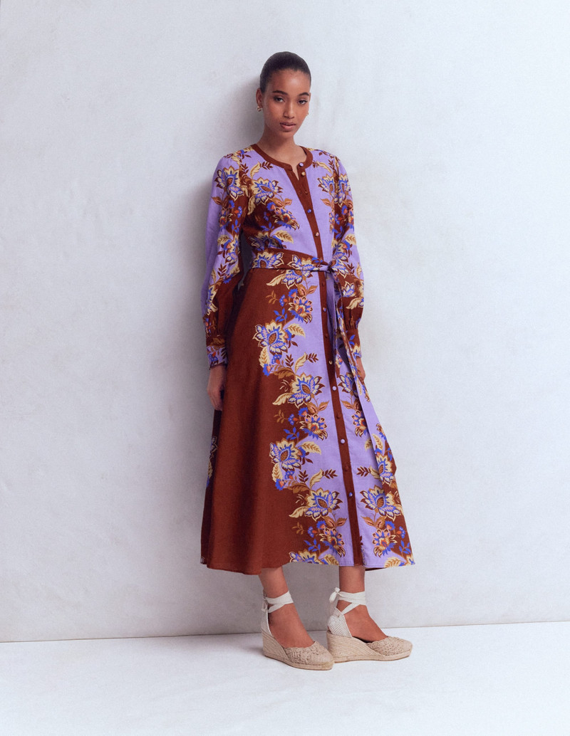 Blouson Sleeve Occasion Dress-Multi Super Bloom 3