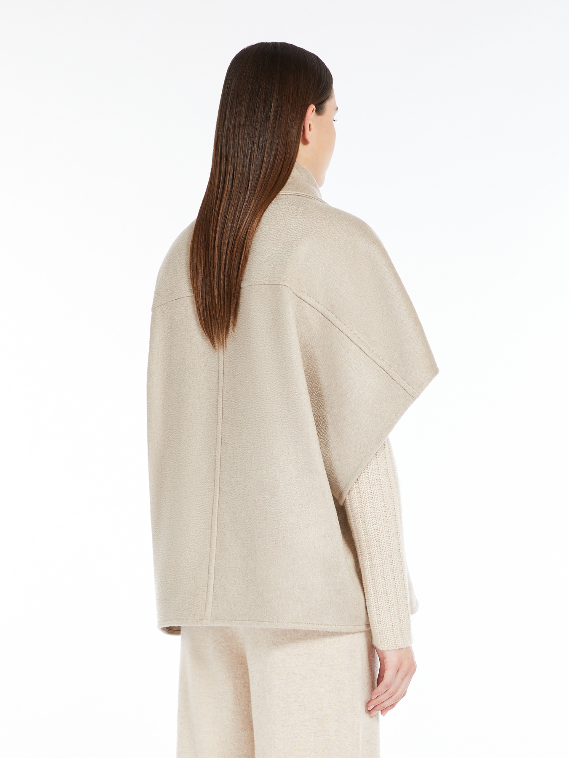 SEGNALE Cashmere biker jacket cape - 4
